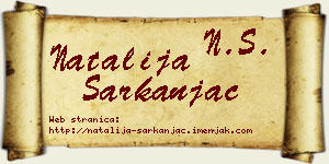 Natalija Sarkanjac vizit kartica